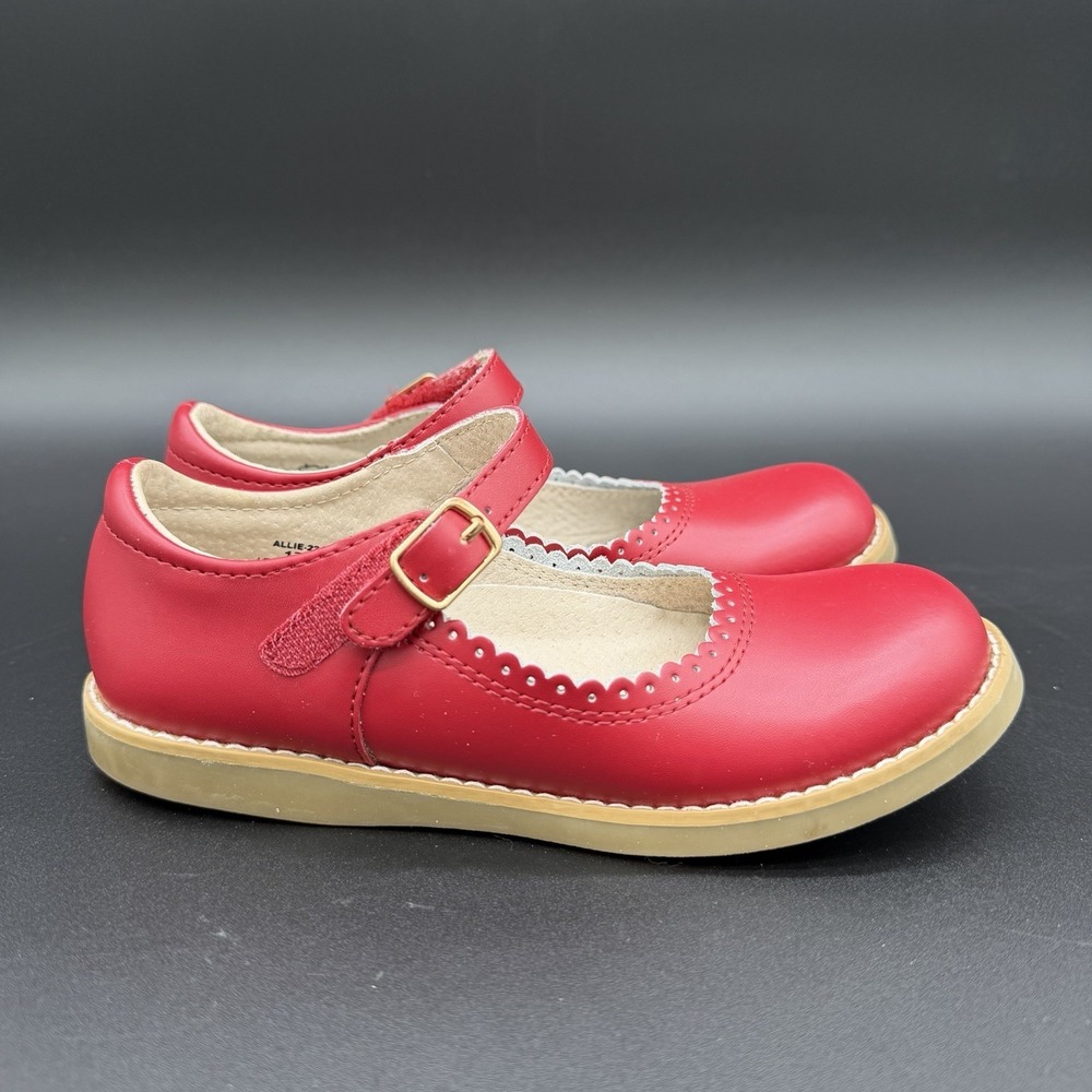 FOOTMATES Sz 13 Girls Red Allie‎ Leather Strap Dress Shoes (Missing 1 Insole)
